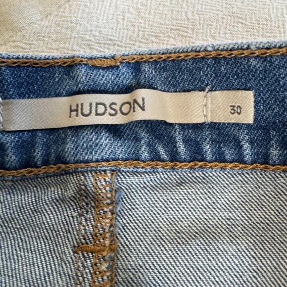 Hudson Reconstructed Denim Midi Skirt | Cotton Blend | Size 30 - Picture 7 of 11